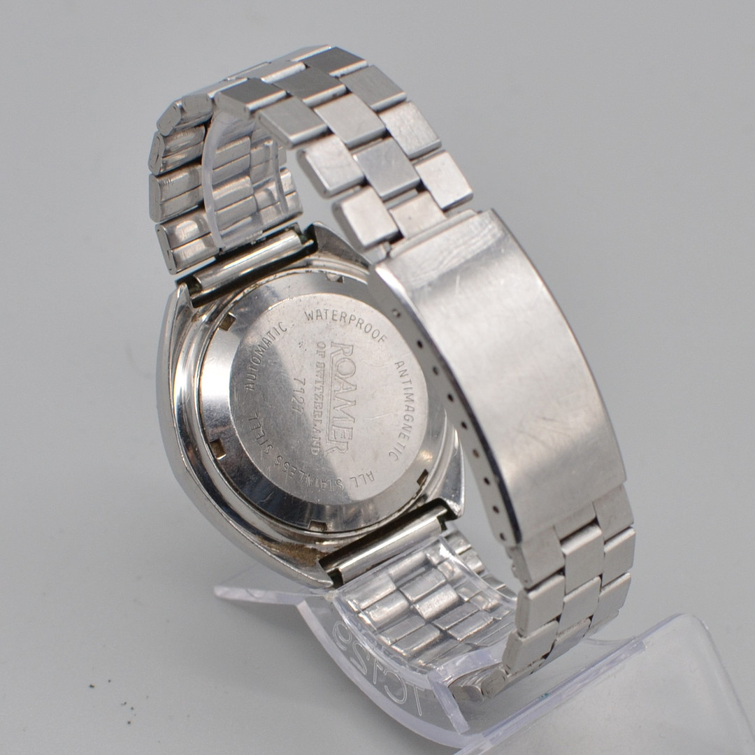 ROAMER AUTOMATIC AS 2066, DAYDATE, EDELSTAHL, UM 1970.