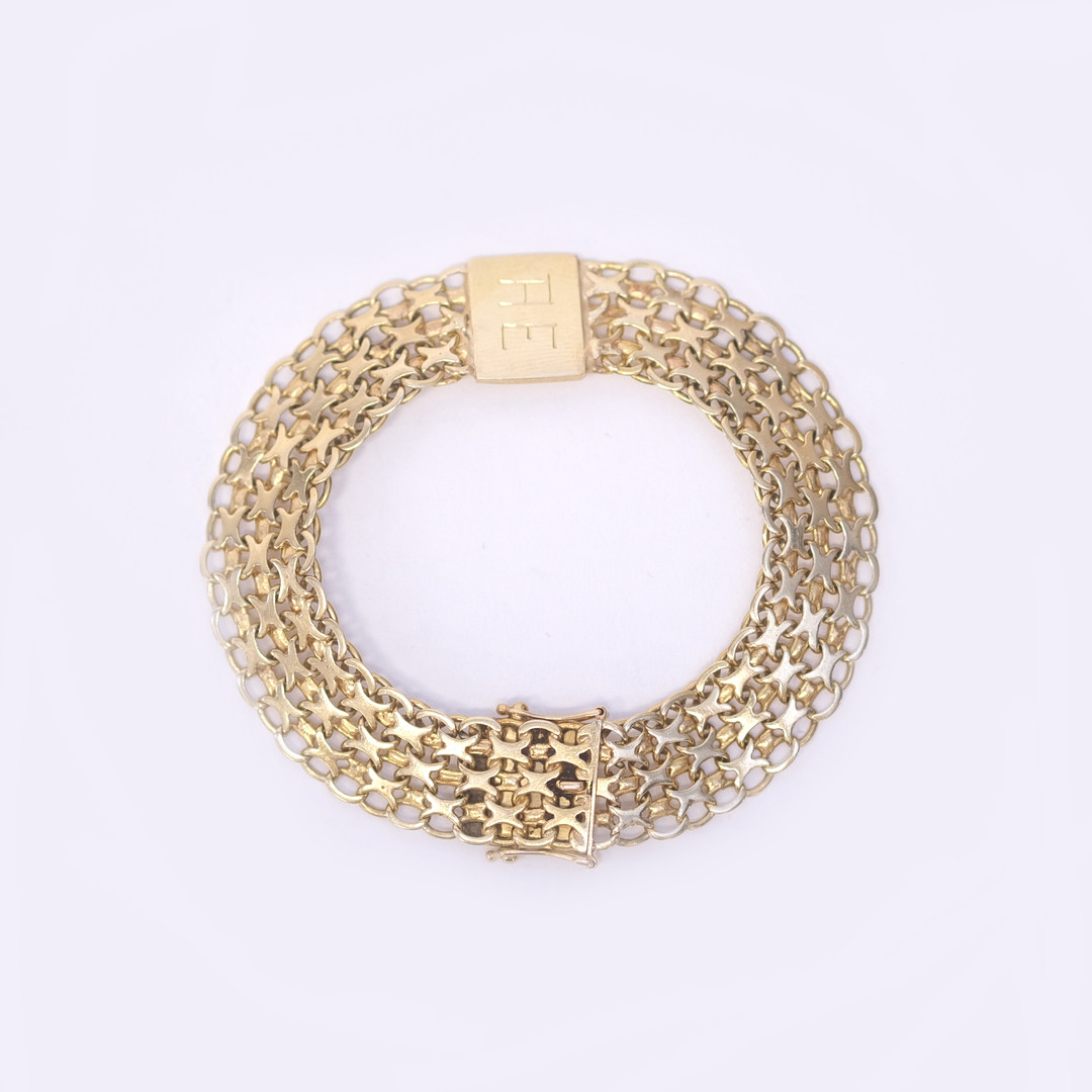 ARMBAND, X-LÄNK, 18K GULD.