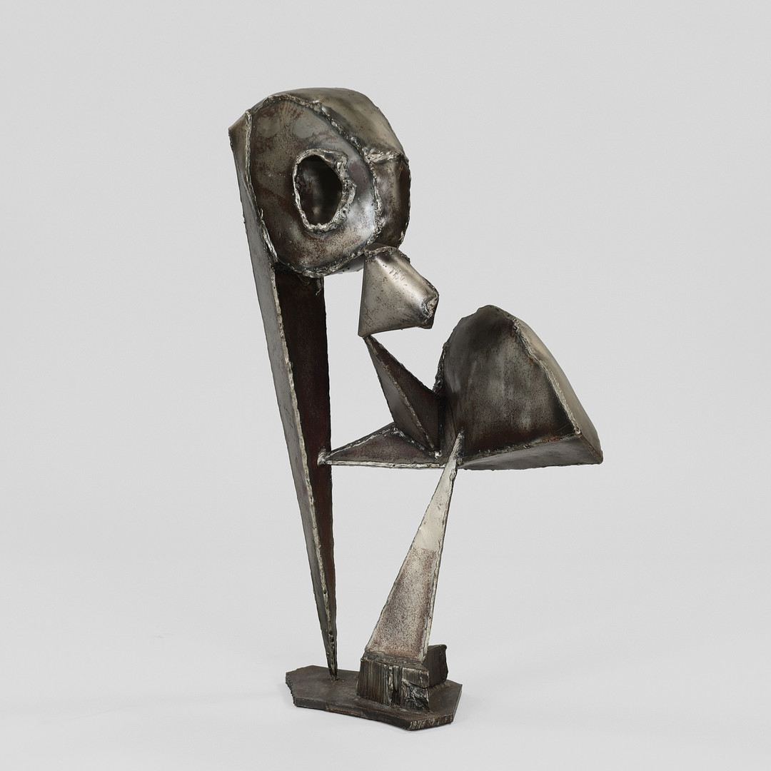 TAGE HILLE (F. 1937). Skulptur uden titel, patineret jern. 1978. Danmark.
