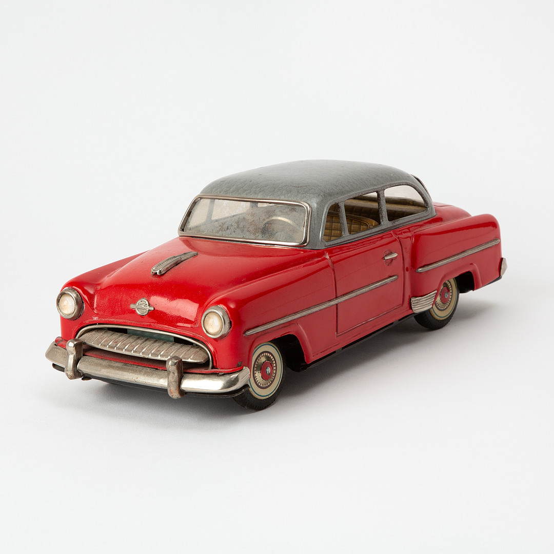 YONEZAWA. "Opel Olympia", friktion, litograferad plåt, Japan, 1950-tal.