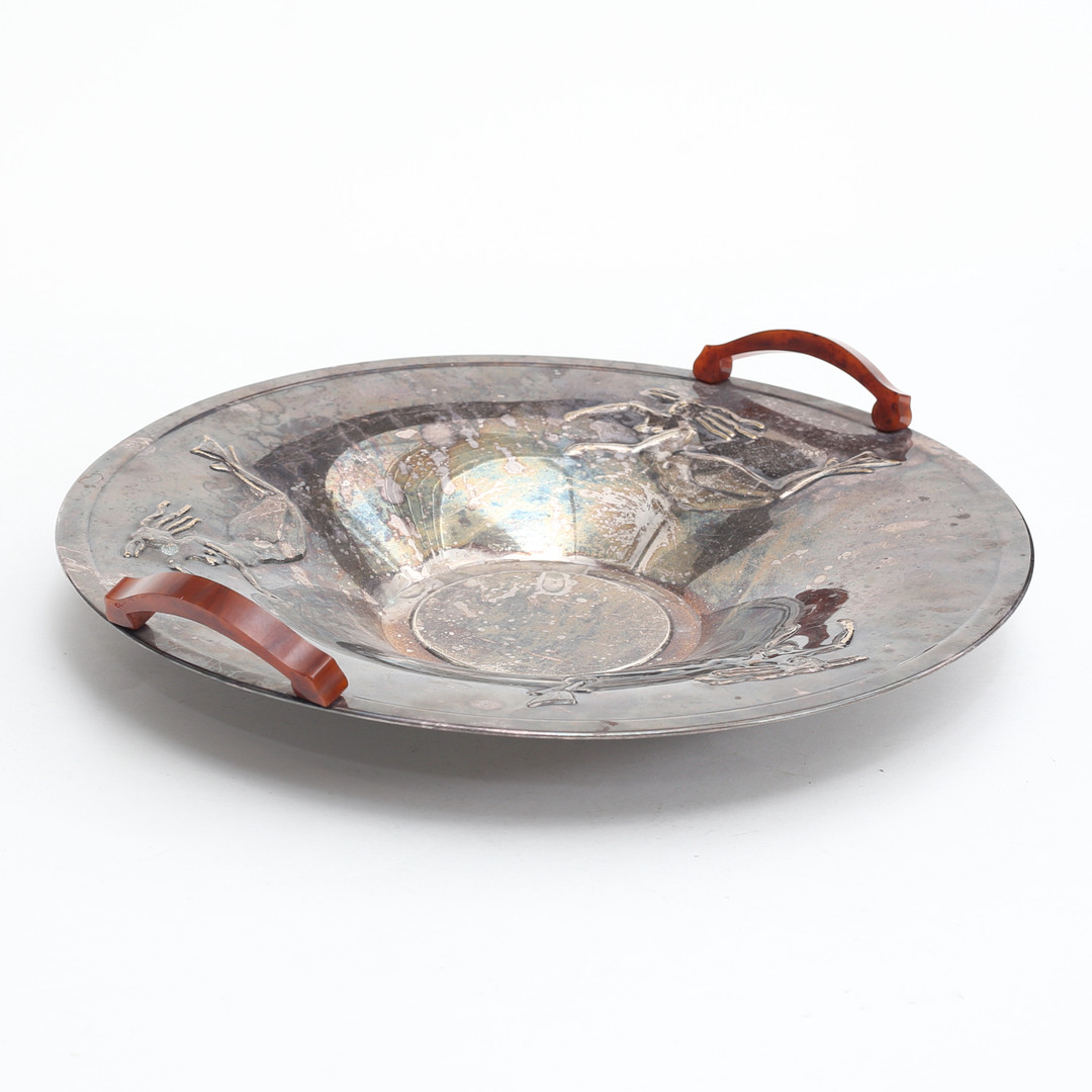 SKÅLFAT, nysilver, Art Deco, 1930-tal.