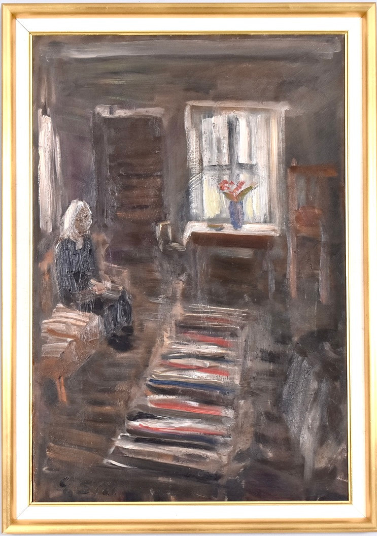 GUSTAF SJÖÖ. Olja på pannå.