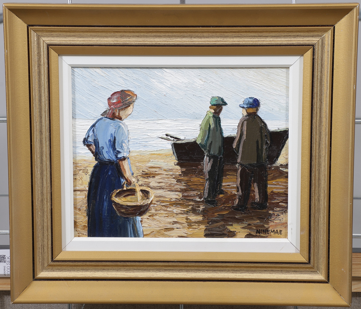 BORIS NINEMAE. "Stiltje". Olja på duk, signerad.