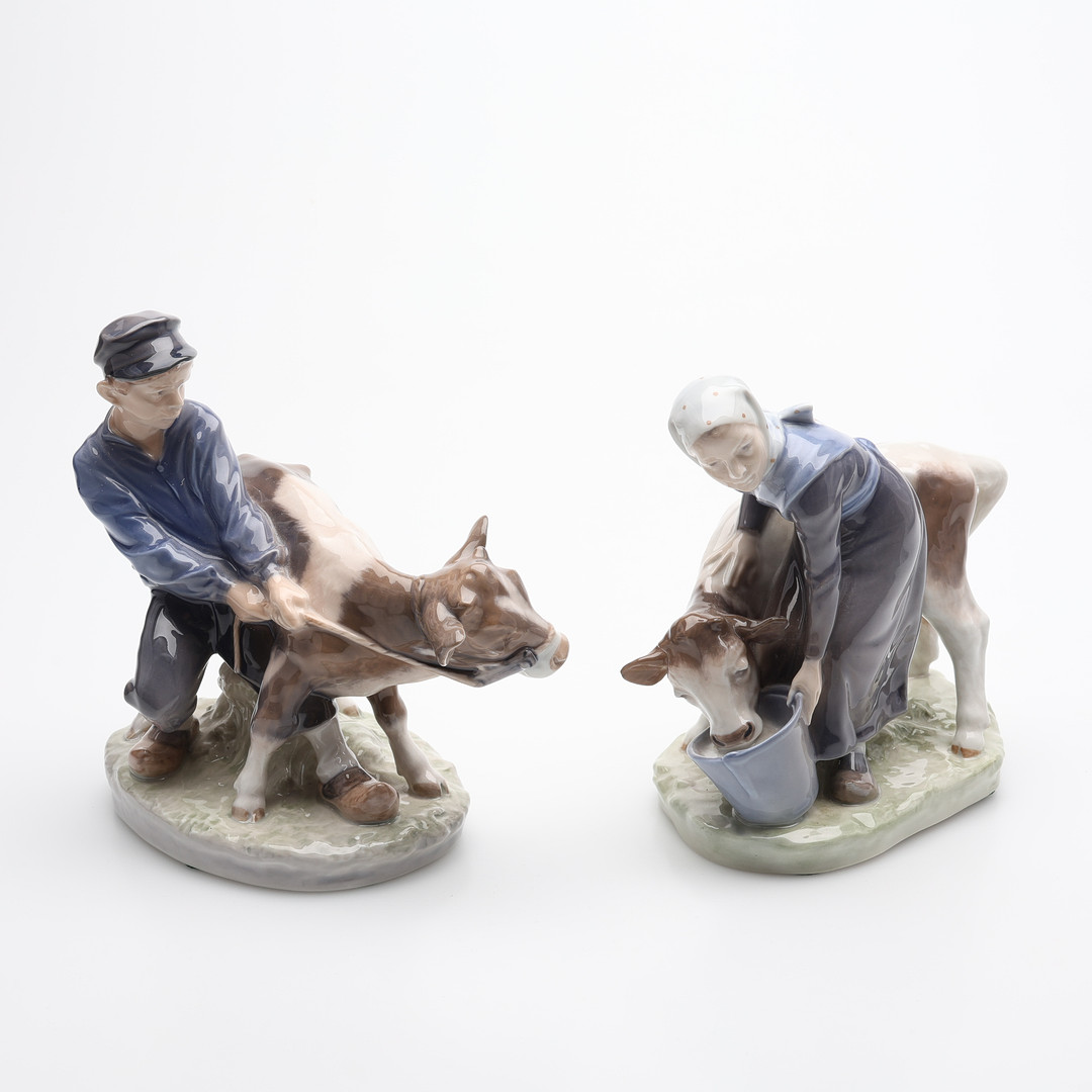 CHRISTIAN THOMSEN. FIGURINER, 2 ST, NR 772 & 779, ROYAL COPENHAGEN.