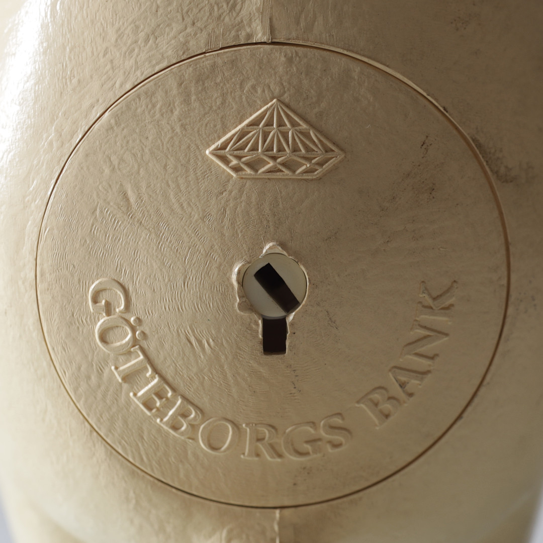 MUMINPAPPAN, sparbössa, Göteborgs Bank, 1900-tal.