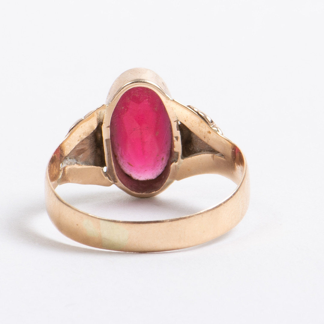 Ring med broche i Victoriansk stil. 14K guld (2).