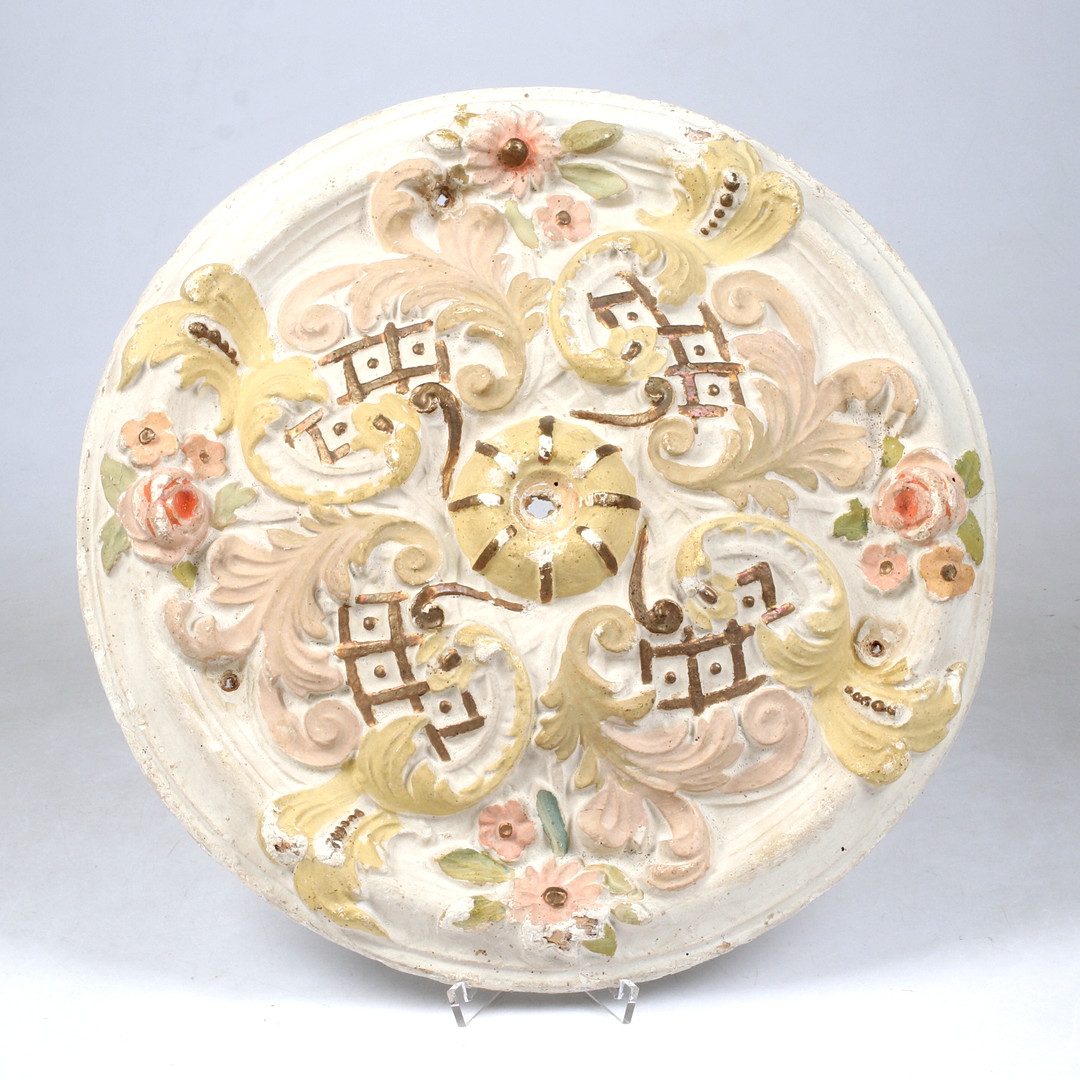 TAKROSETT, blandteknik, 1800-tal.
