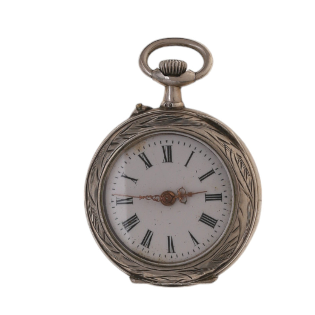 Ladies pocket watch with silver case, second half of the 19th Century.