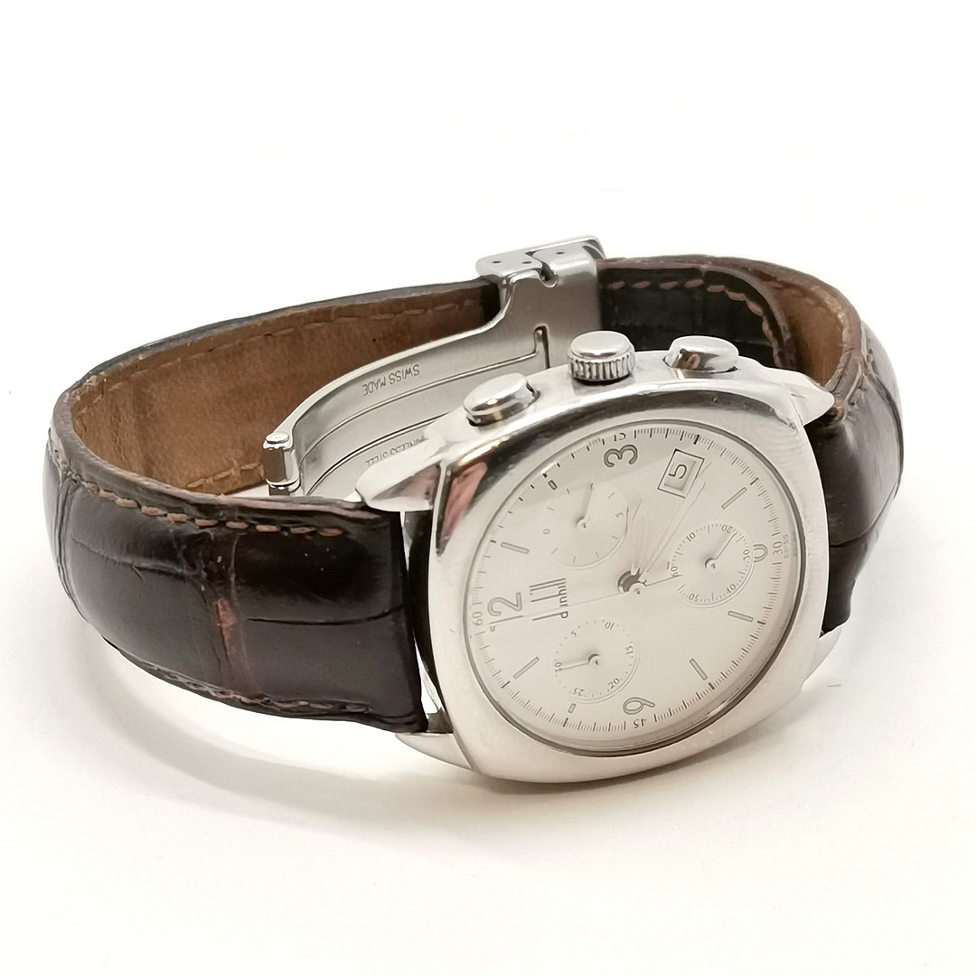 DUNHILL CENTENARY HUNTER CHRONOGRAPH QUARTZ WRISTWATCH.