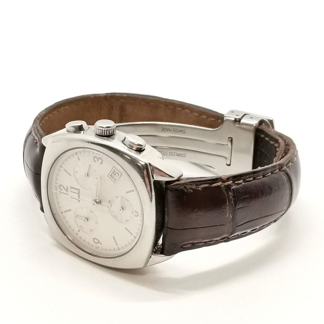 DUNHILL CENTENARY HUNTER CHRONOGRAPH QUARTZ WRISTWATCH.