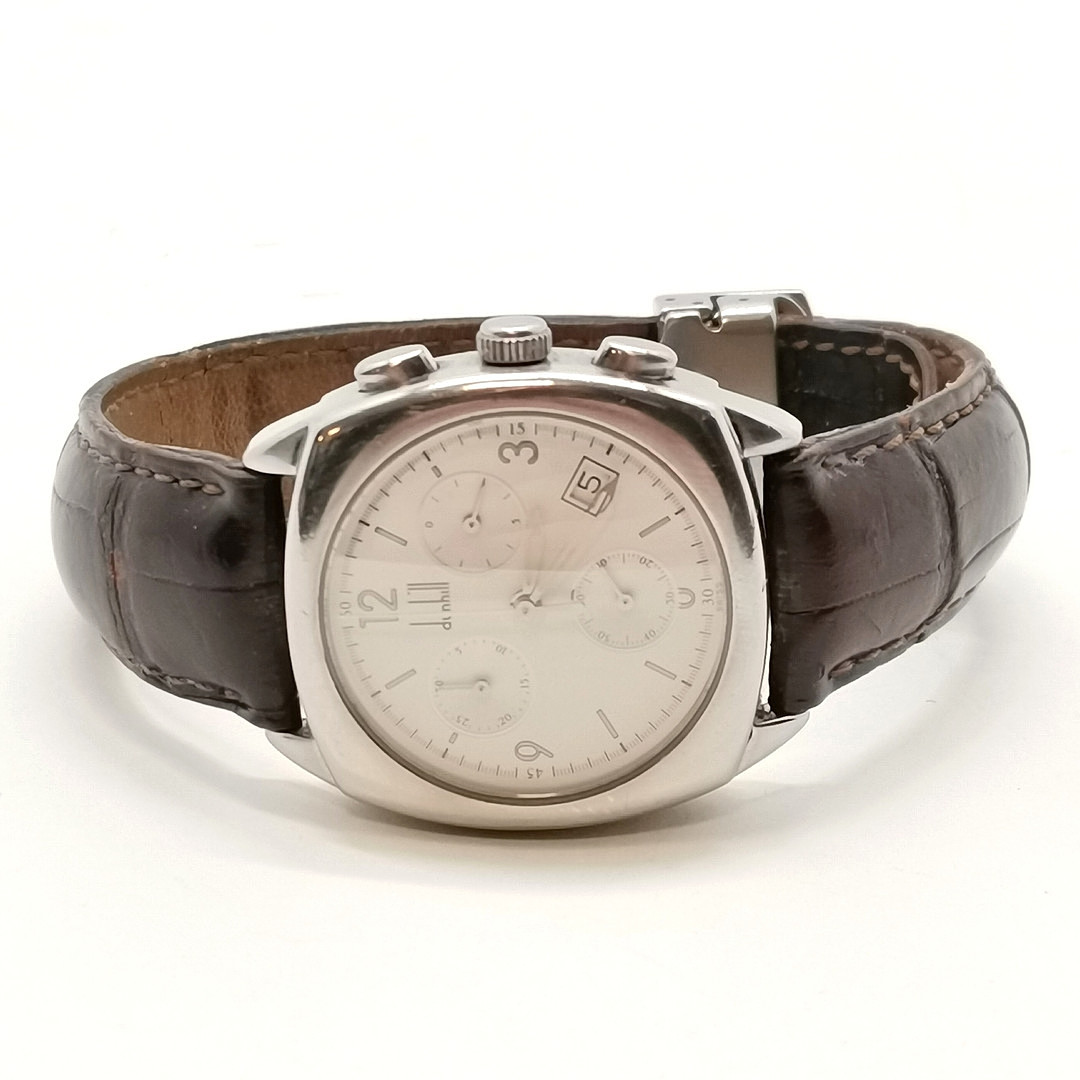 DUNHILL CENTENARY HUNTER CHRONOGRAPH QUARTZ WRISTWATCH.