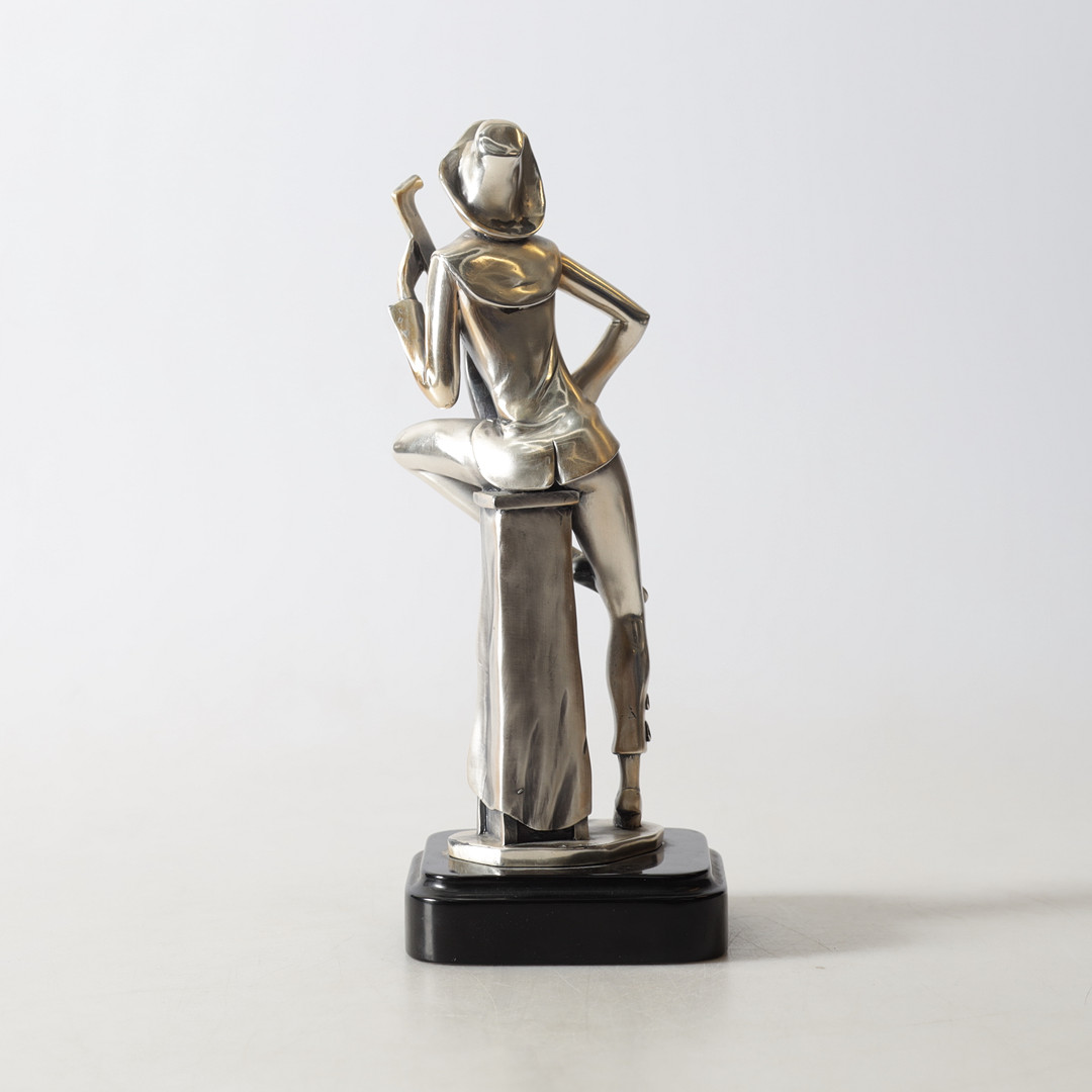 SKULPTUR, silverpläterad metall, Ottaviani, Italien.