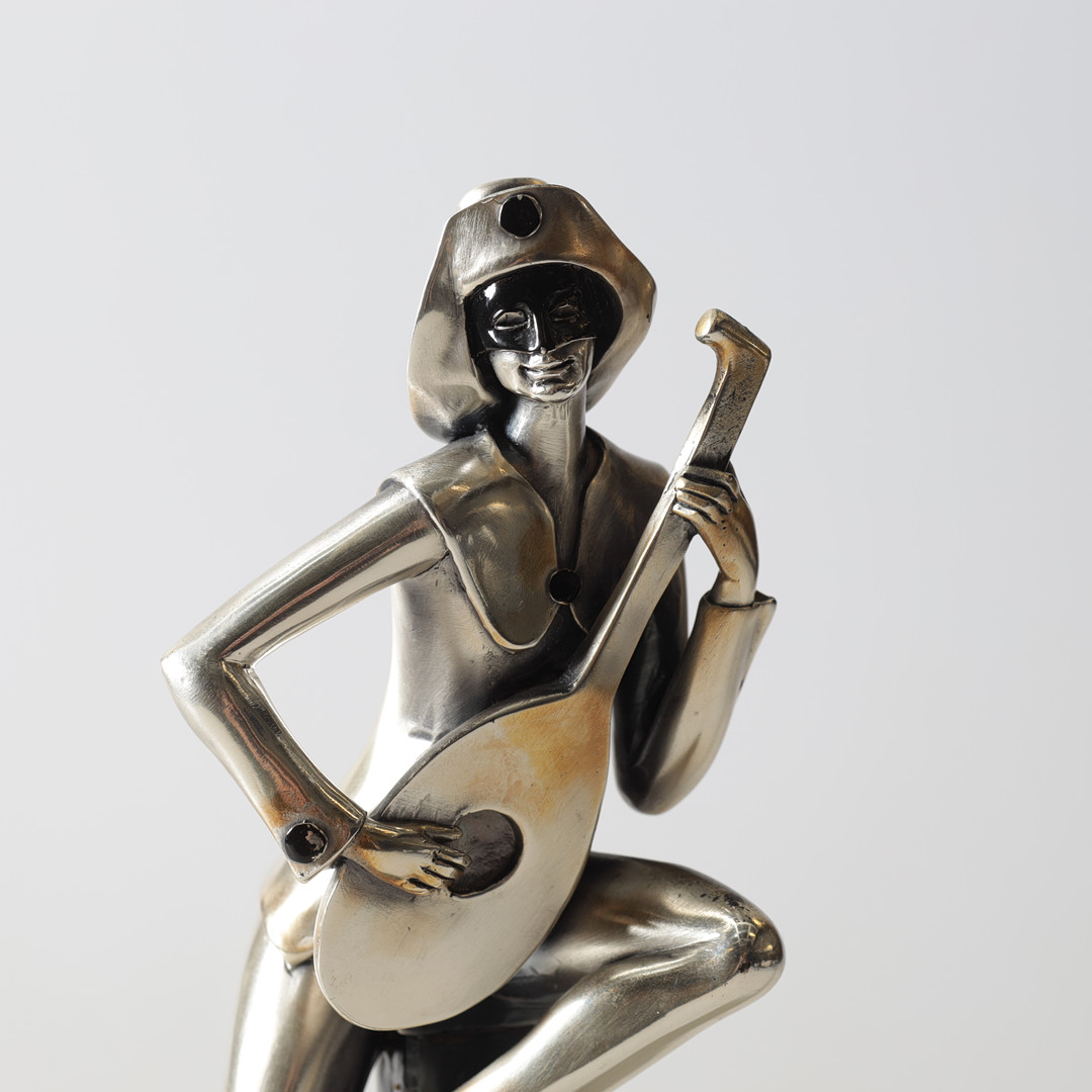 SKULPTUR, silverpläterad metall, Ottaviani, Italien.