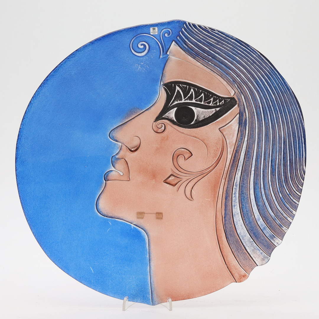MATS JONASSON, Målerås, Konstglas, Fat "Athena".