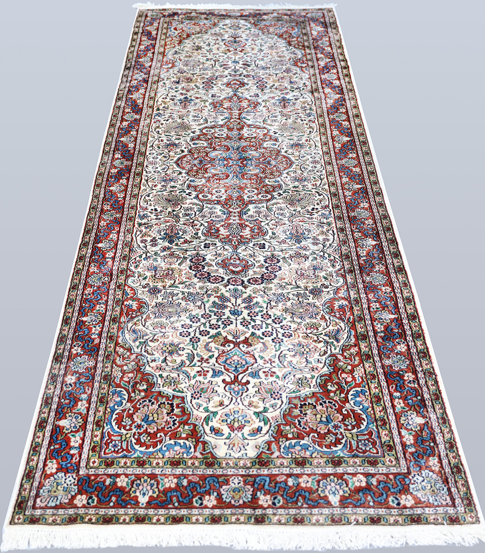 ORIENTMATTA. Silke Kashmir gallerimodell, bomullsvarp, 289 x 93 cm.