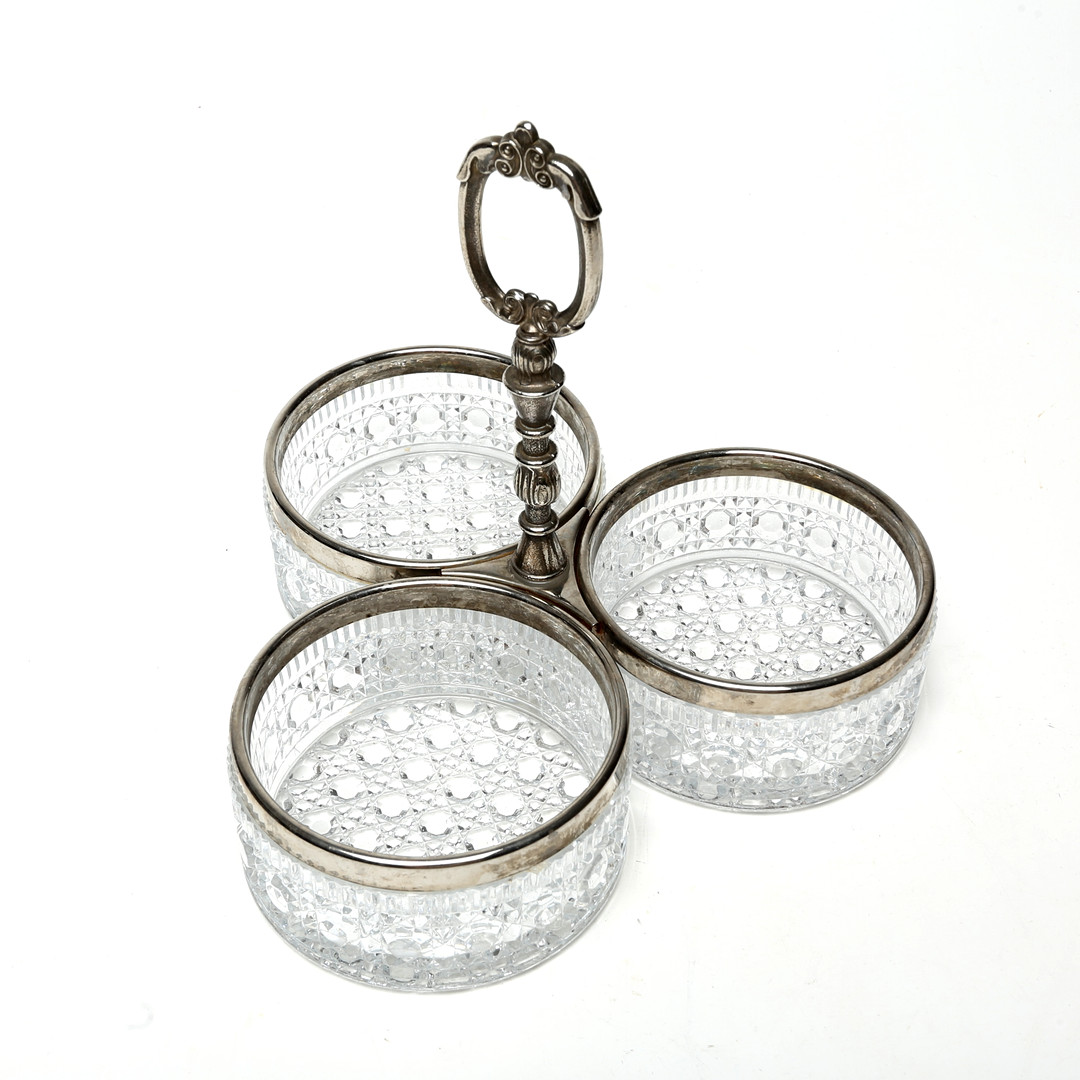 SKÅL, glas/metall.