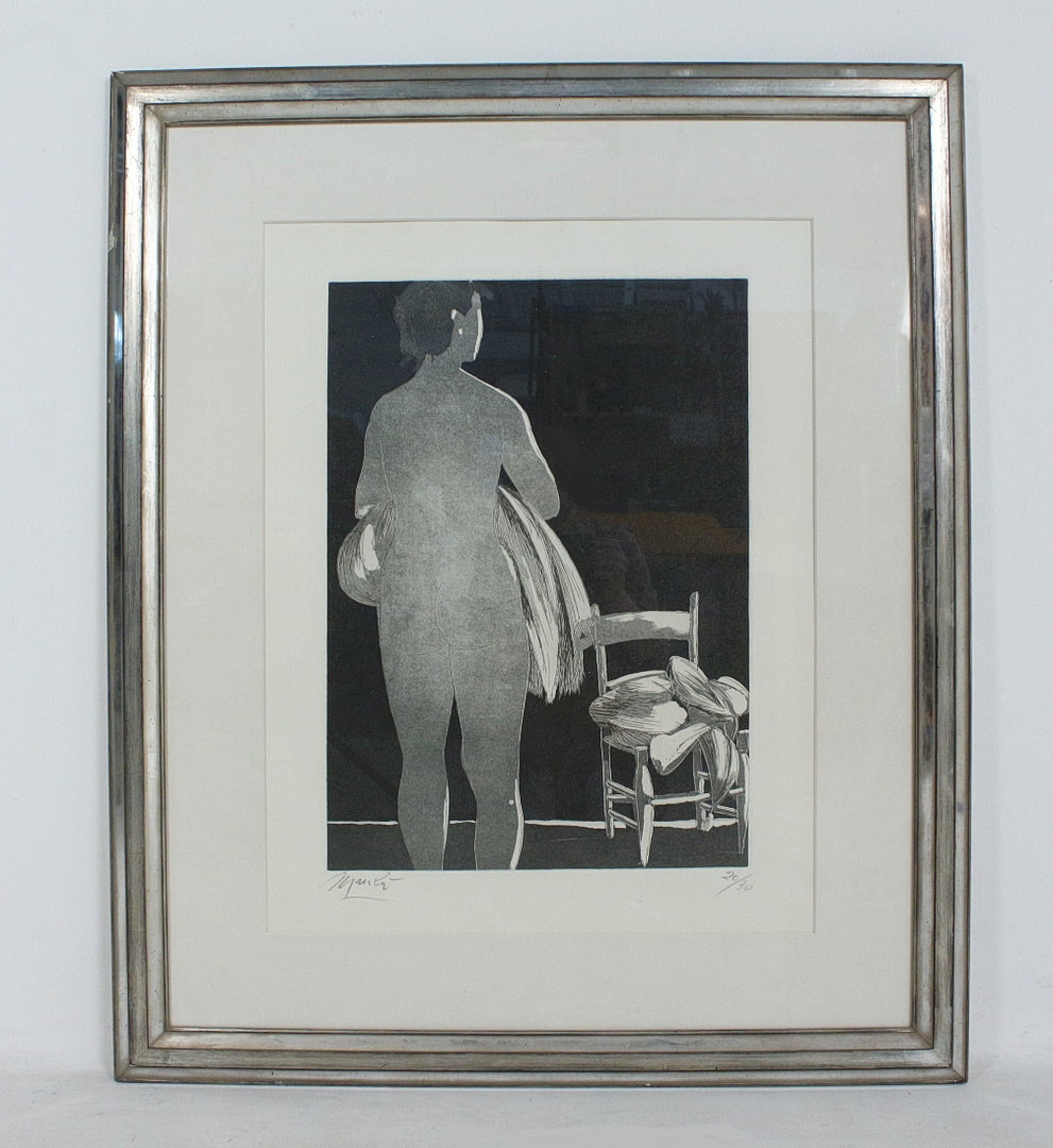 GIACOMO MANZU (1908-1991). Radierung, '' Senza titolo '', signiert, limitiert, 20/30.