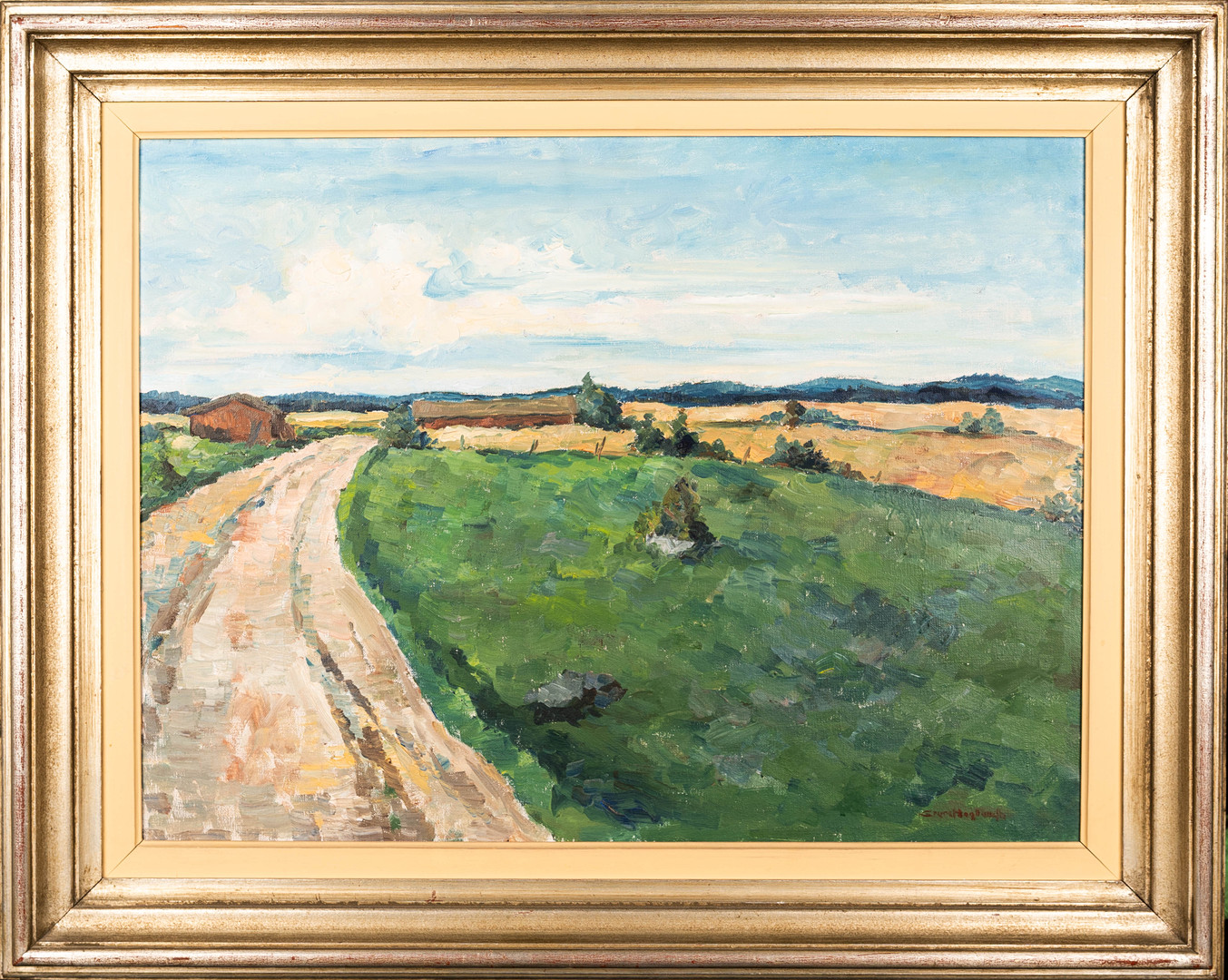 STURE HAGLUNDH. Olja på duk. Landskapsmotiv, Signerad 1900-tal.
