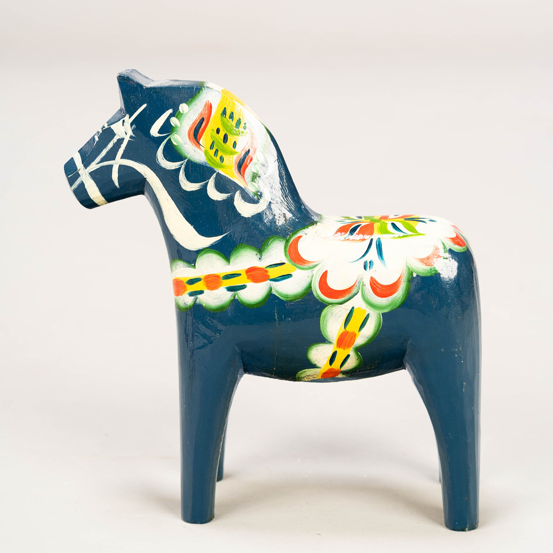 DALAHÄSTAR, Orsa, röd & blå, 1953 (2st).