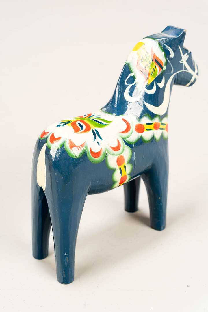DALAHÄSTAR, Orsa, röd & blå, 1953 (2st).
