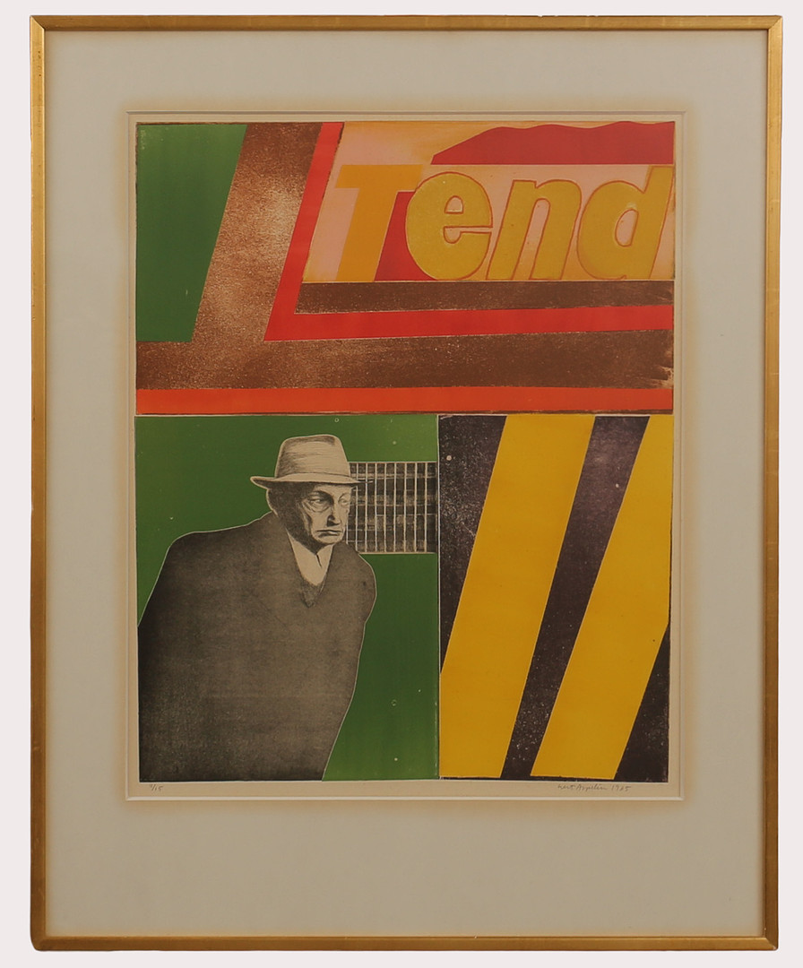 GERT ASPELIN. Blandteknik komposition, numrerad 11/15, signerad, daterad 1965.