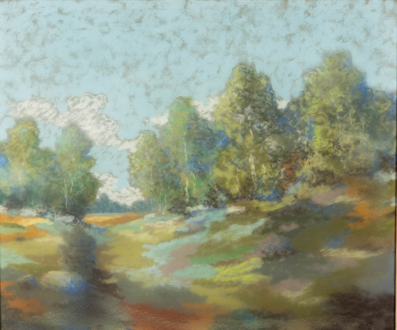 OIDENTIFIERAD KONSTNÄR. Pastell på papper, Landskapsmotiv, Signerad 1900-tal.