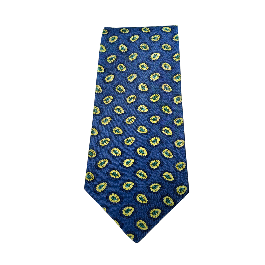 Pierre Balmain. Corbata en seda natural color azul.