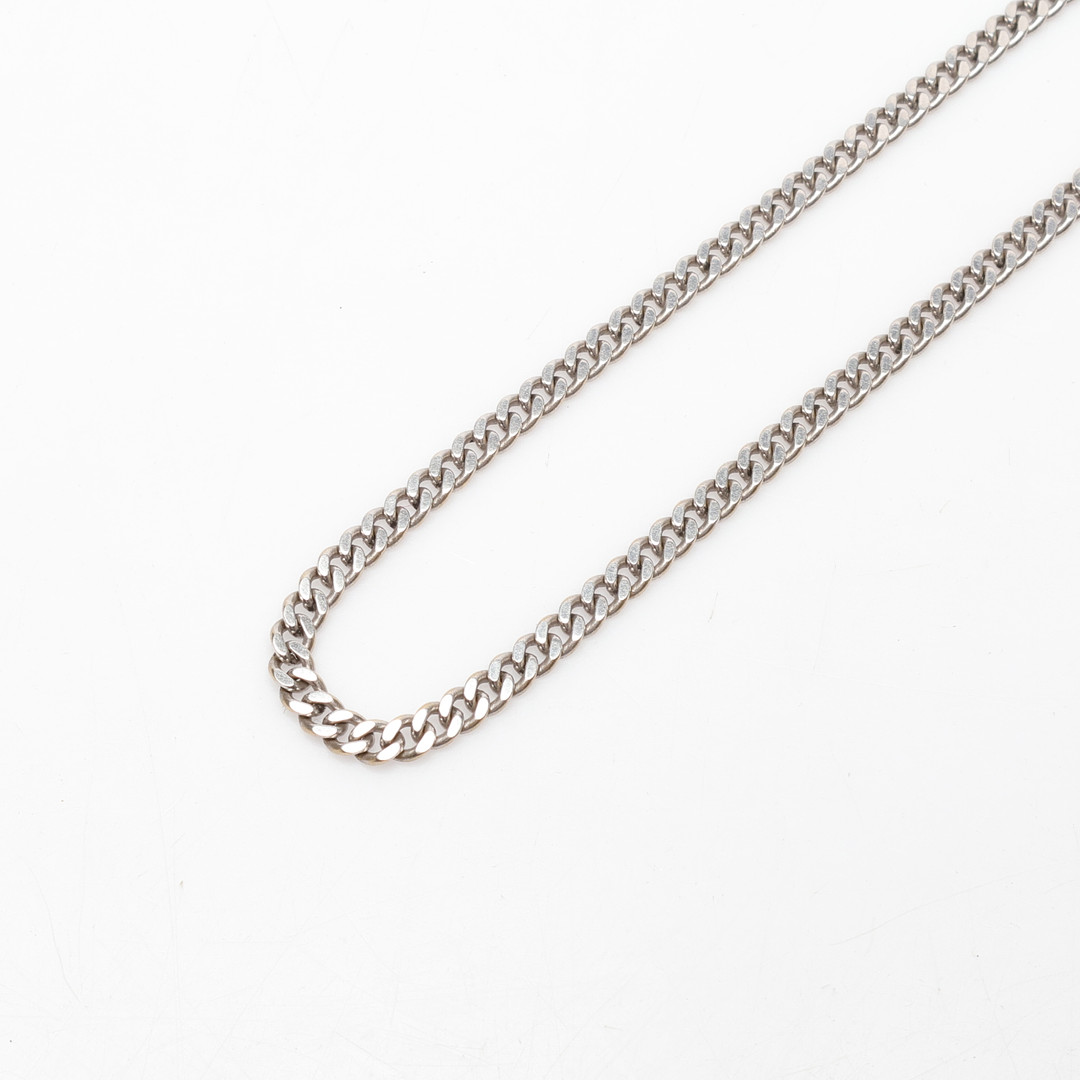 COLLIER, pansarlänk, 18k vitguld, vikt ca 18,9 gram.