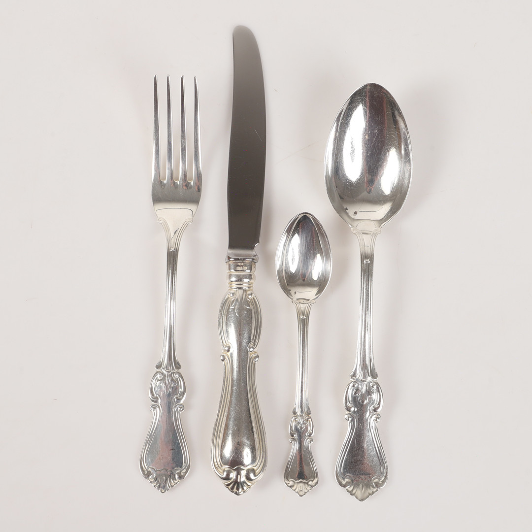 BESTICKUPPSÄTTNING, 47 delar, "Olga", silver.