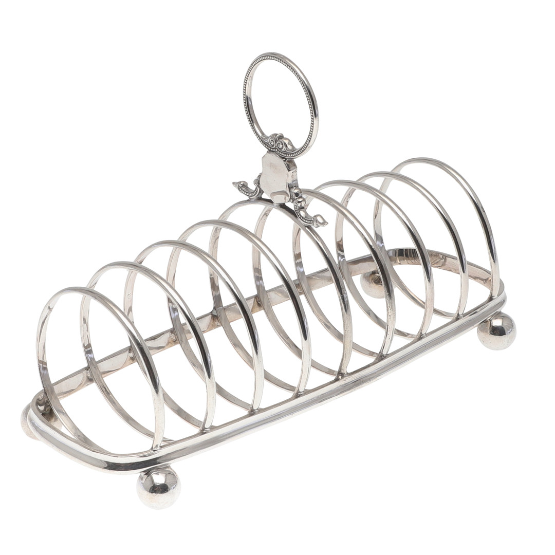 A PLATED TOAST RACK.