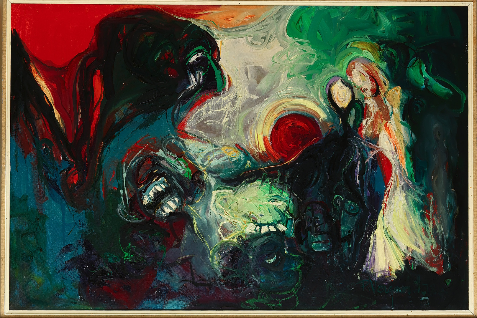 PETER VORGAARD (1934-95). Abstrakt komposition, olie på lærred, signeret og dateret 1978.