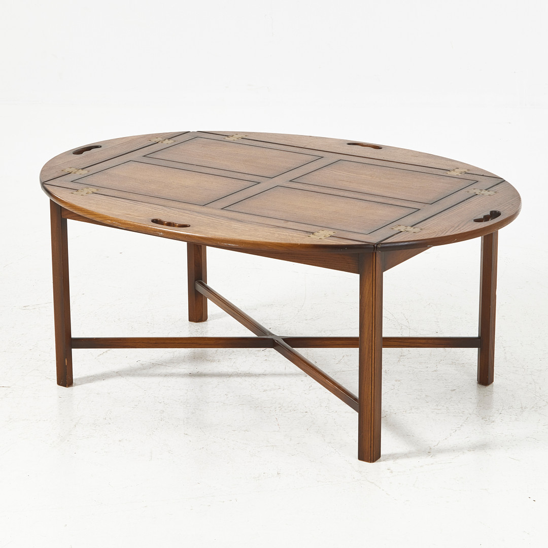 SOFFBORD, sk butlers tray, mahogny, beslag av mässing.