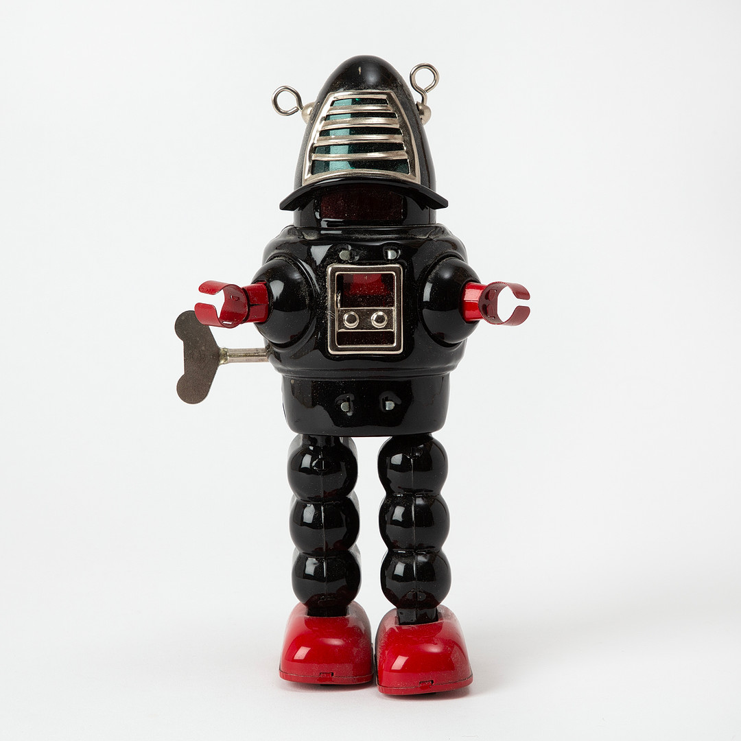 HA HA TOYS, "Planet Robot", lackerad plåt, Kina, reproduktion av modell från 1950/60-talet.