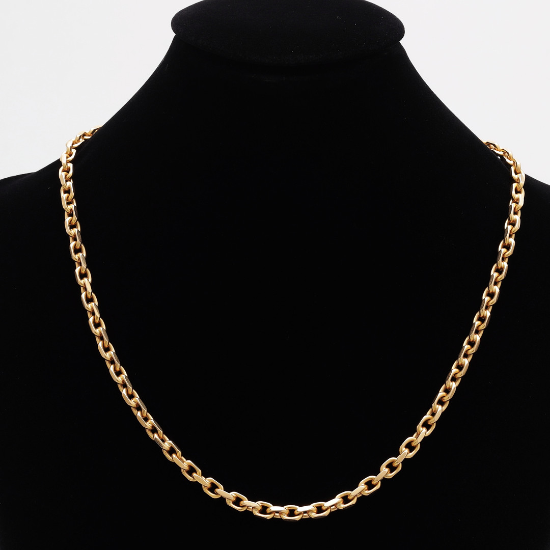 HALSBAND, guld 18k, ankarkedja, Jo-Ans Guld, Köping 1985, vikt 51,20 gram.