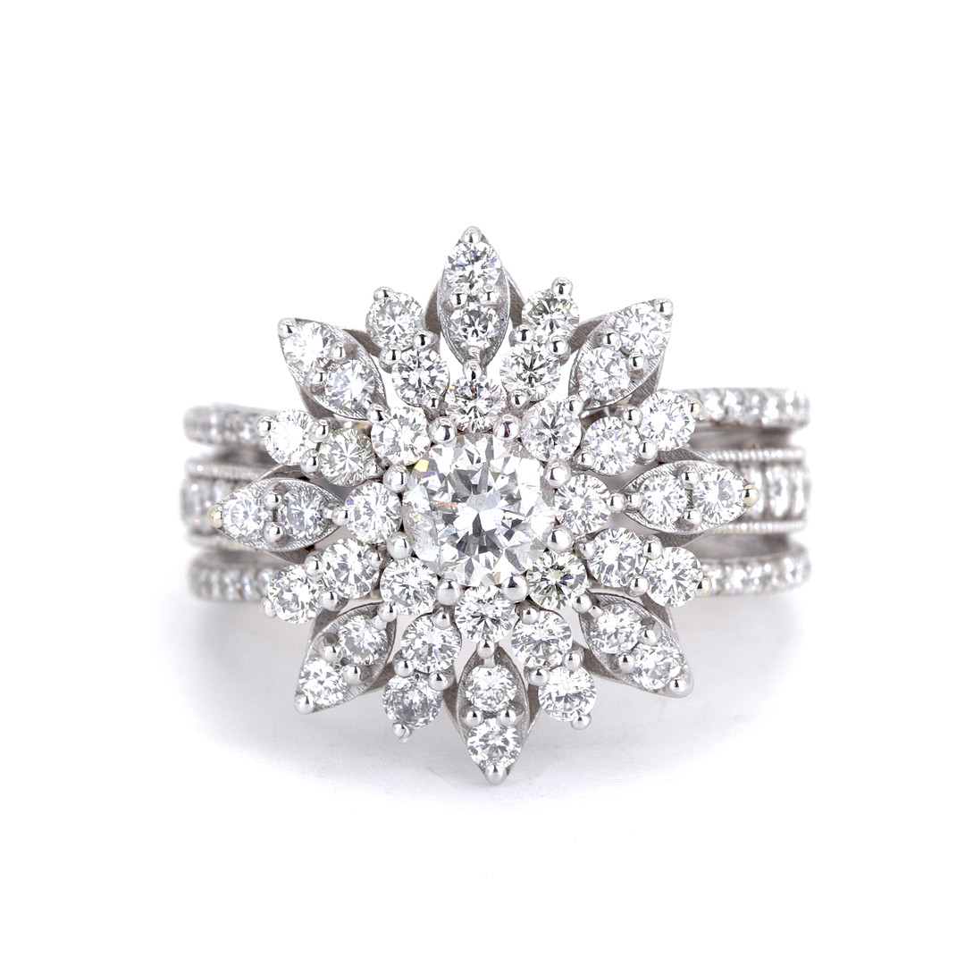 14CT GOLD DIAMOND RING (2.64CT).
