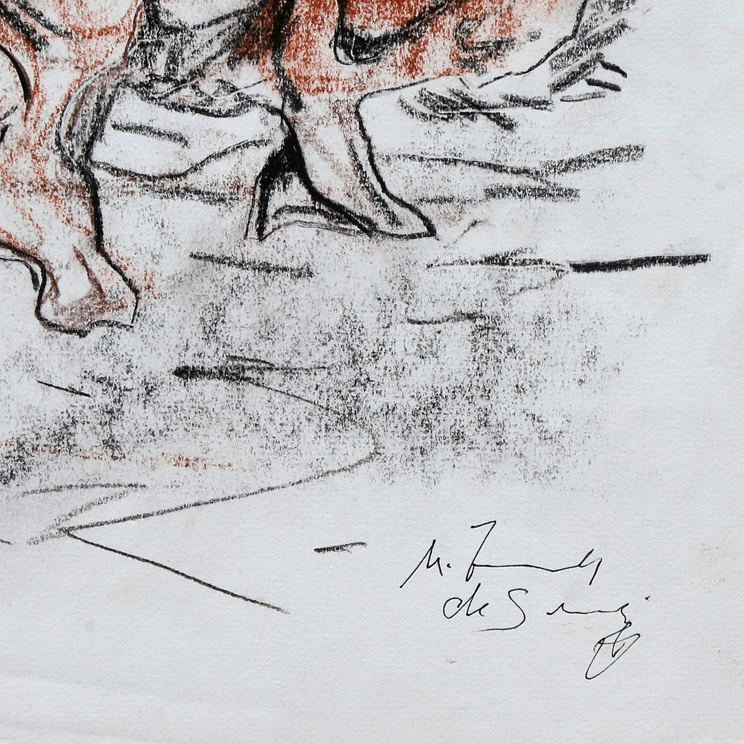 MIGUEL TORNER DE SEMIR. Composition with animals.