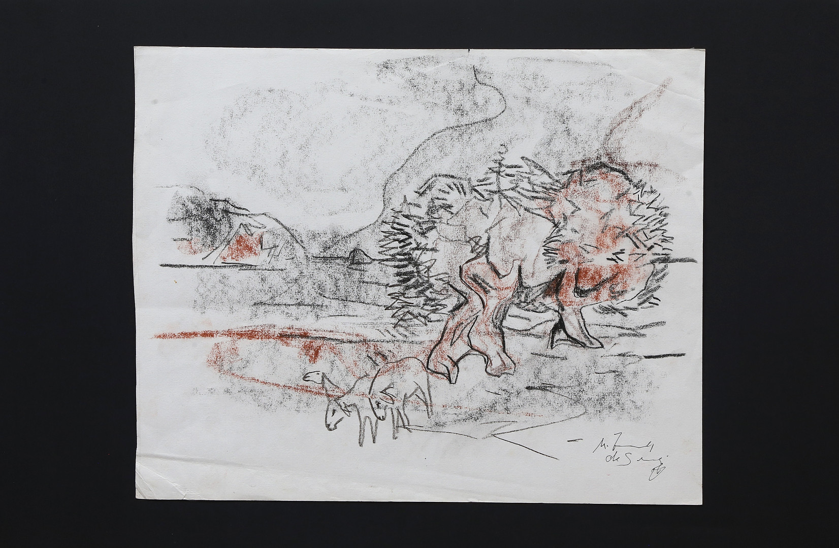MIGUEL TORNER DE SEMIR. Composition with animals.