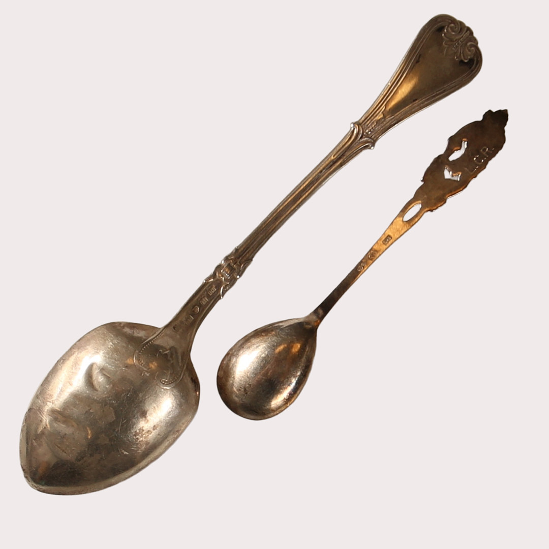 TVÅ SKEDAR, SILVER.