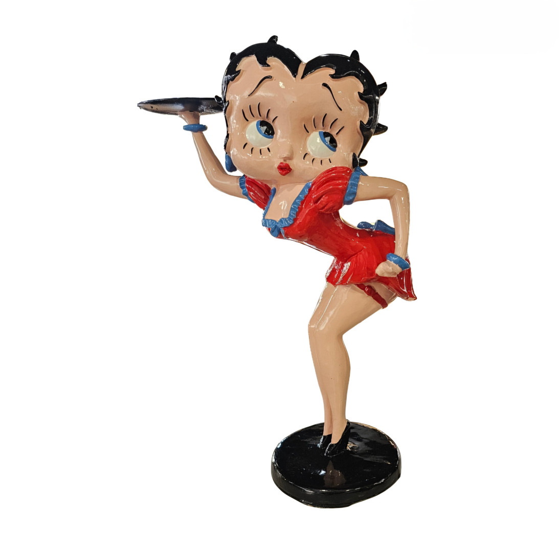 Betty Boop. Figura de Betty camarera en resina.