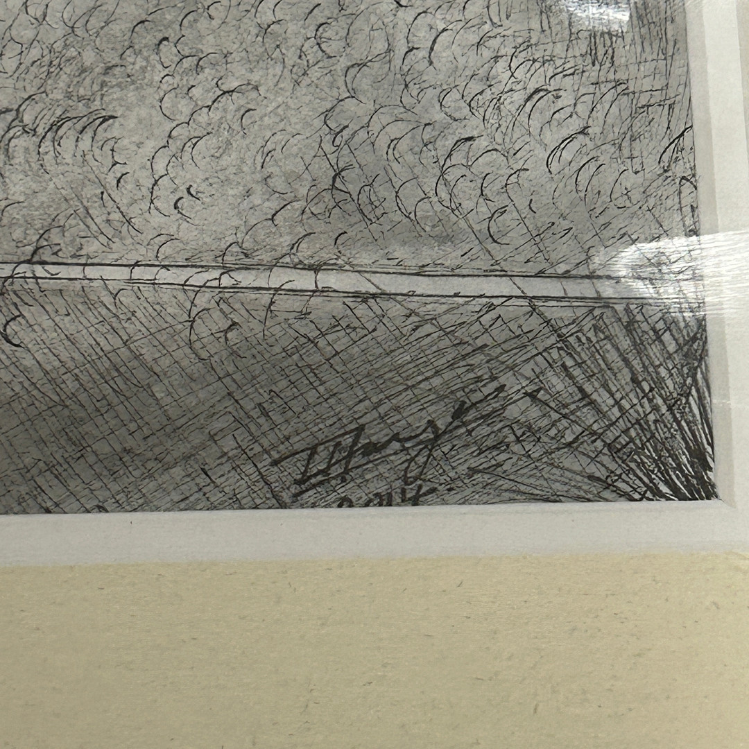 FRAMED PEN & WASH OF THE JACOBITE.
