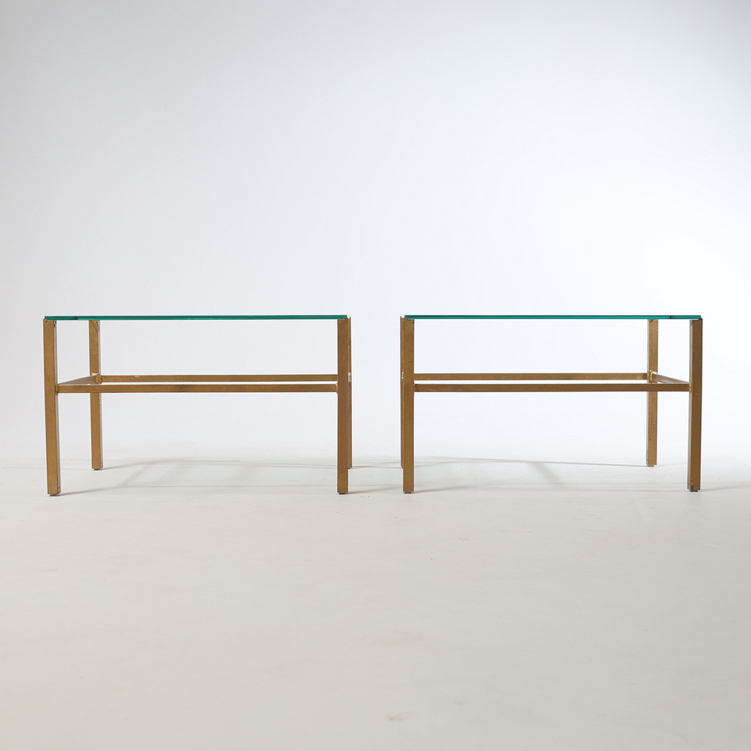 SIDOBORD, 1 par, metall & glas, 1900-tal.