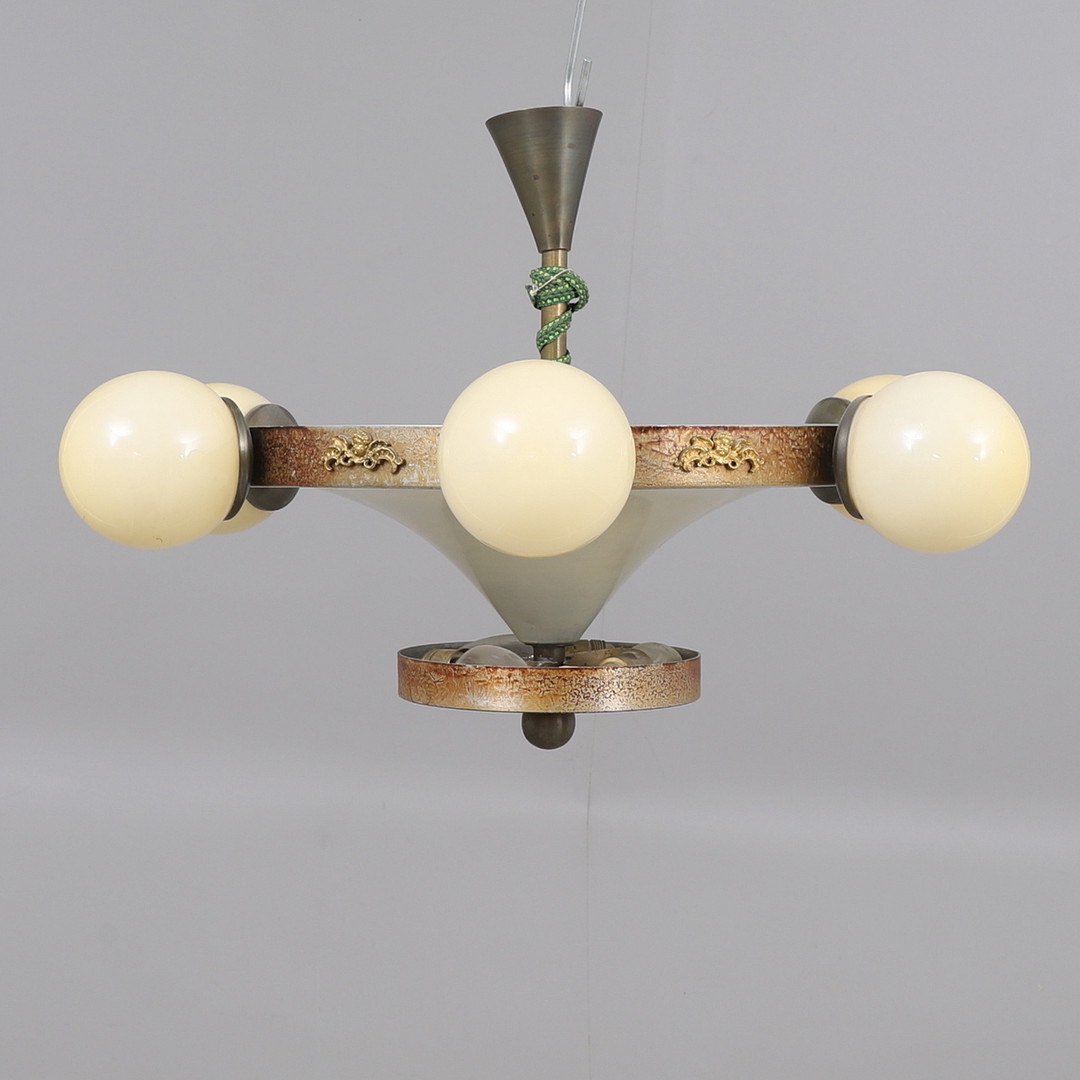 TAKLAMPA, art deco, tidigt 1900-tal.