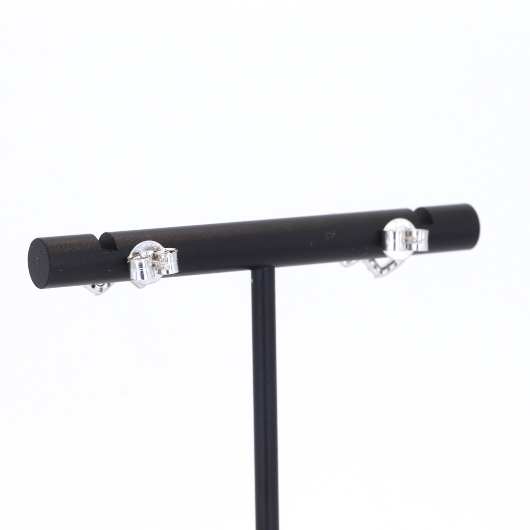 14CT GOLD DIAMOND EARRINGS.