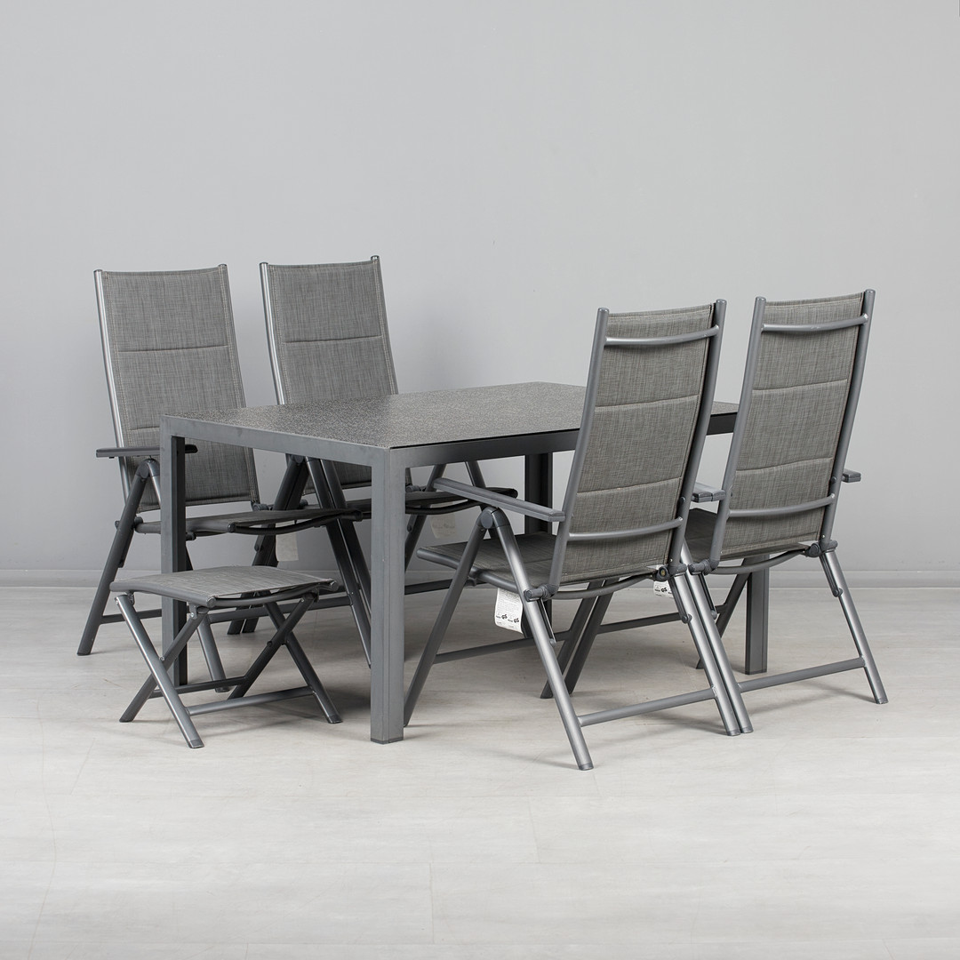LIVARNO, Set Gartenmöbel, Aluminium, Sicherheitsglas, 2020er Jahre, Deutschland (6).