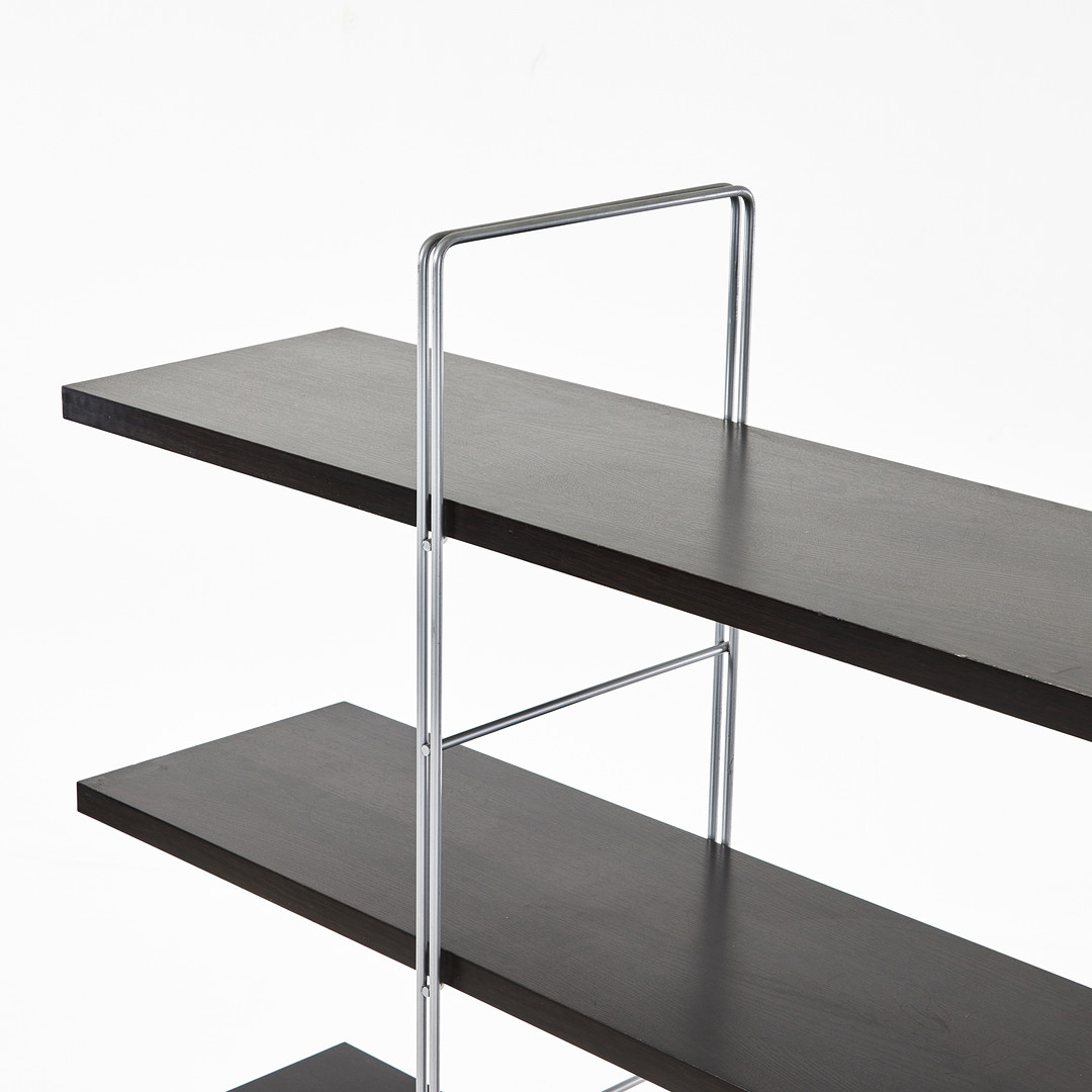 NIELS GAMMELGAARD. "Enetri", bokhylla, stomme i pulverlackerad metall, mörklaminerade hyllplan, IKEA.