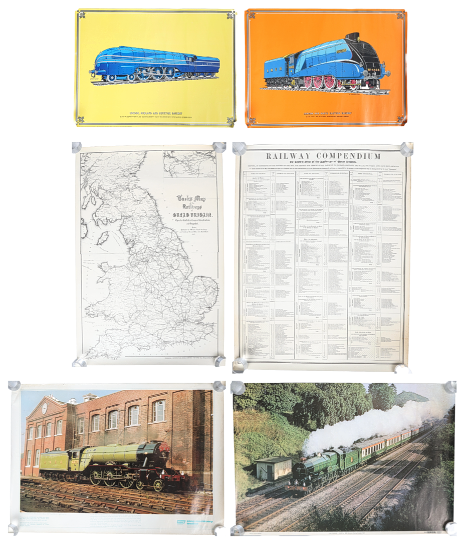 COLLECTION OF RAILWAY THEMED POSTERS. (6).