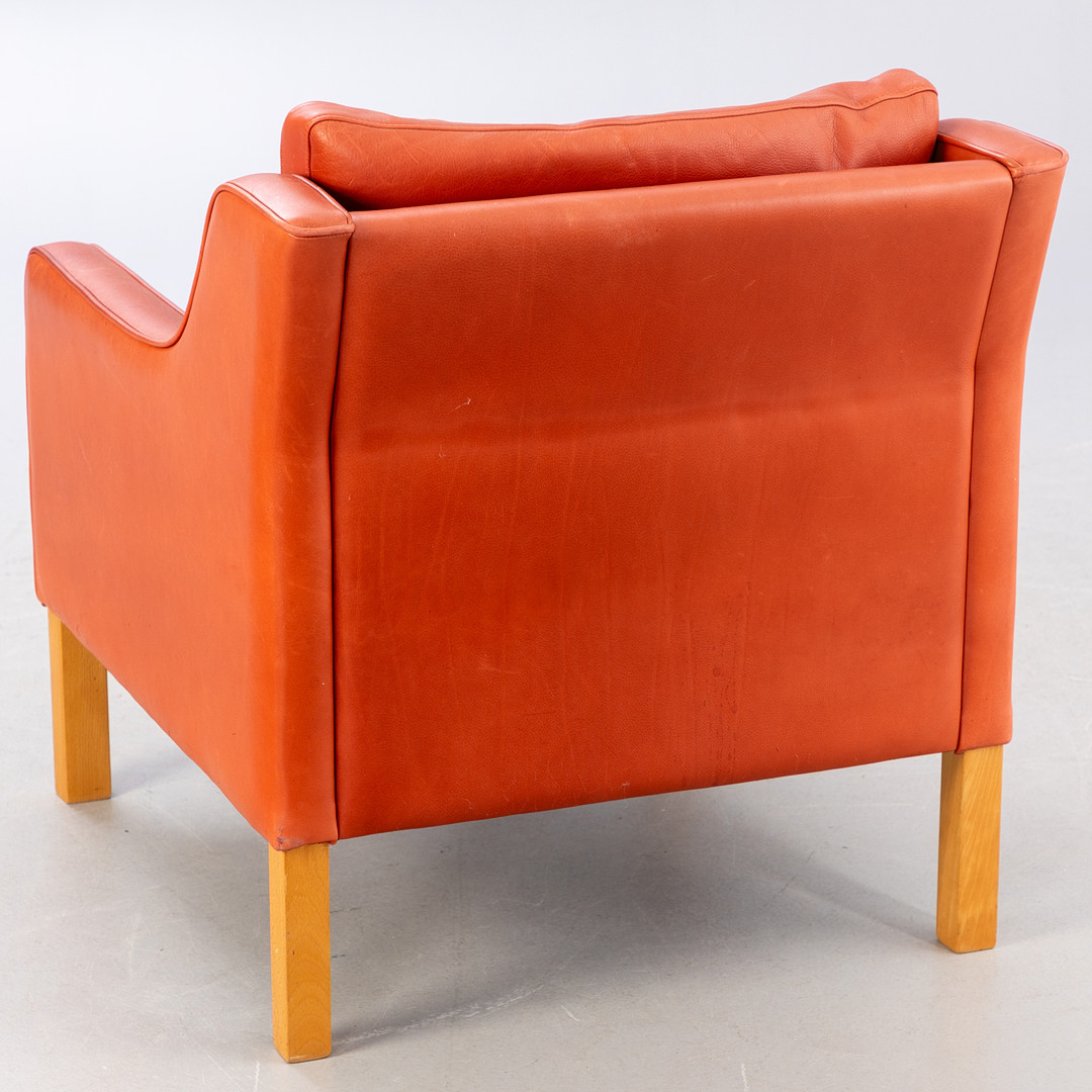 Mogens Hansen, Sessel MH195, Leder.