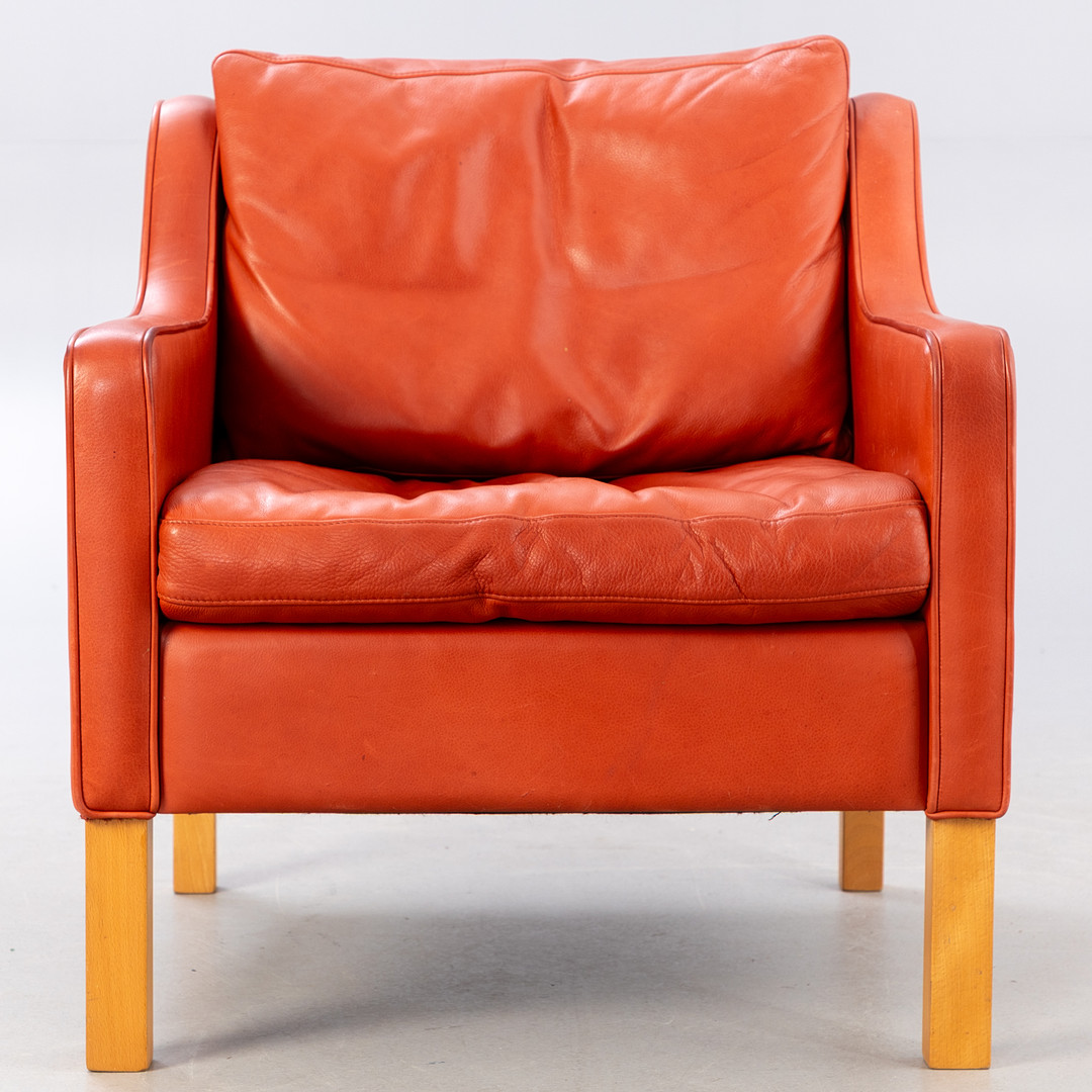 Mogens Hansen, Sessel MH195, Leder.