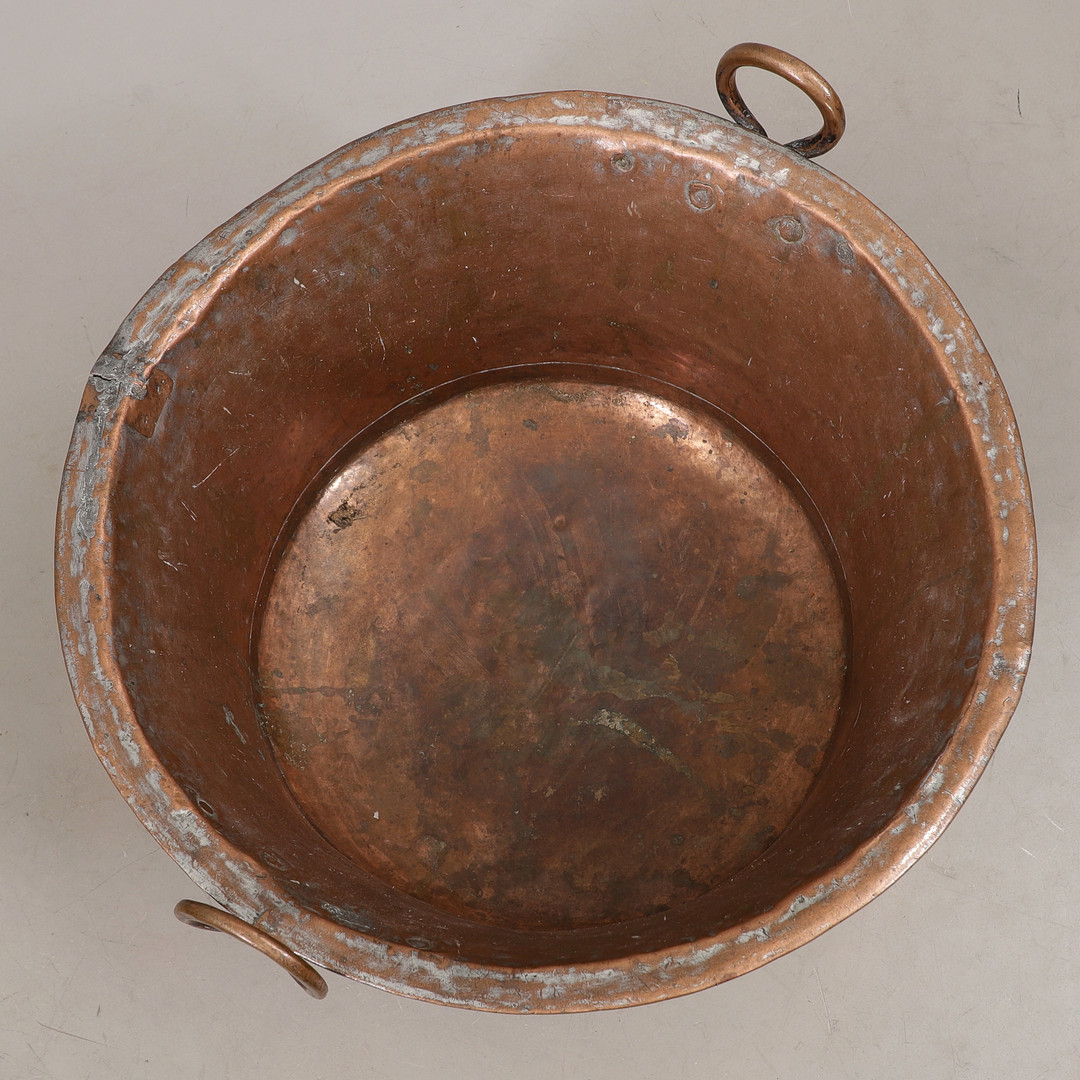 GRYTA, koppar, allmoge, 1800-tal.