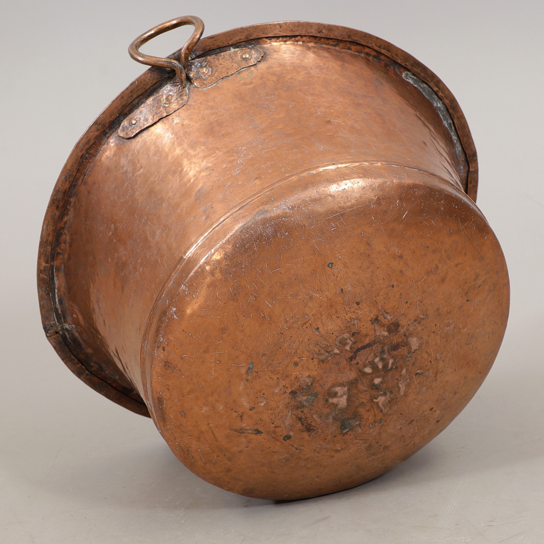 GRYTA, koppar, allmoge, 1800-tal.